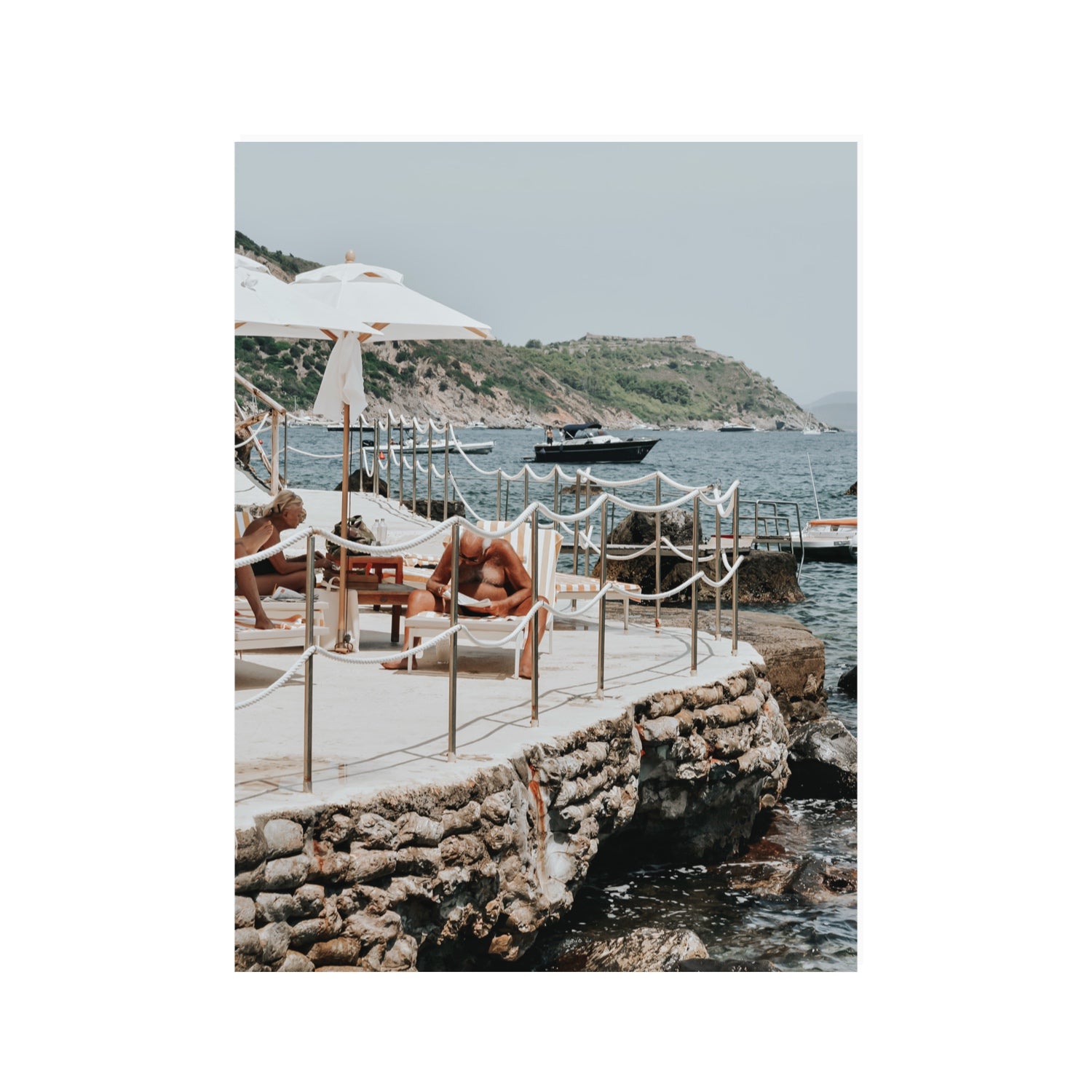 Nonno e Nonna Tuscany coastal Italian wall art 30 x 40 in unframed fine art canvas