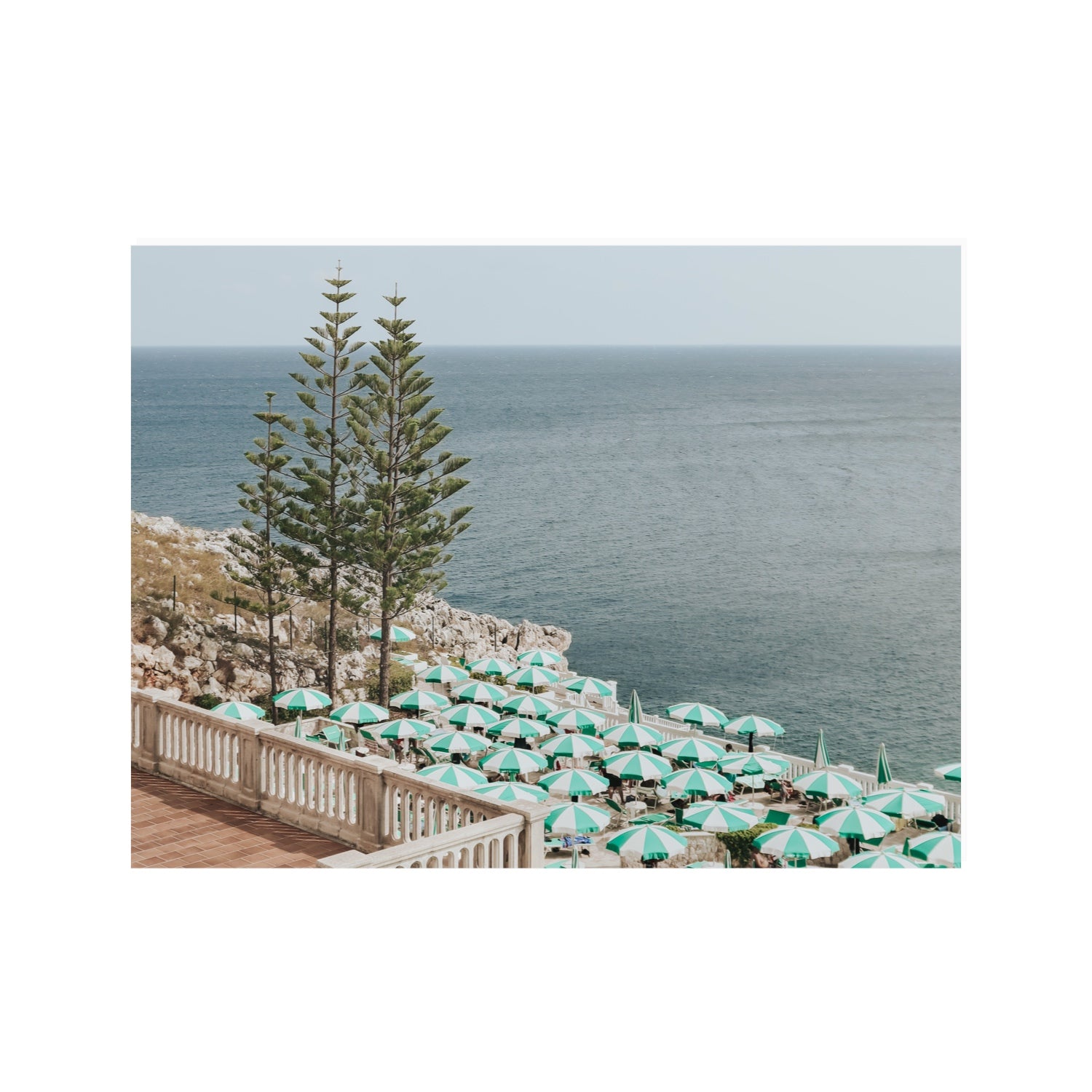 Azure Horizon Puglia beach coastal wall art 30 x 40 in unframed fine art canvas