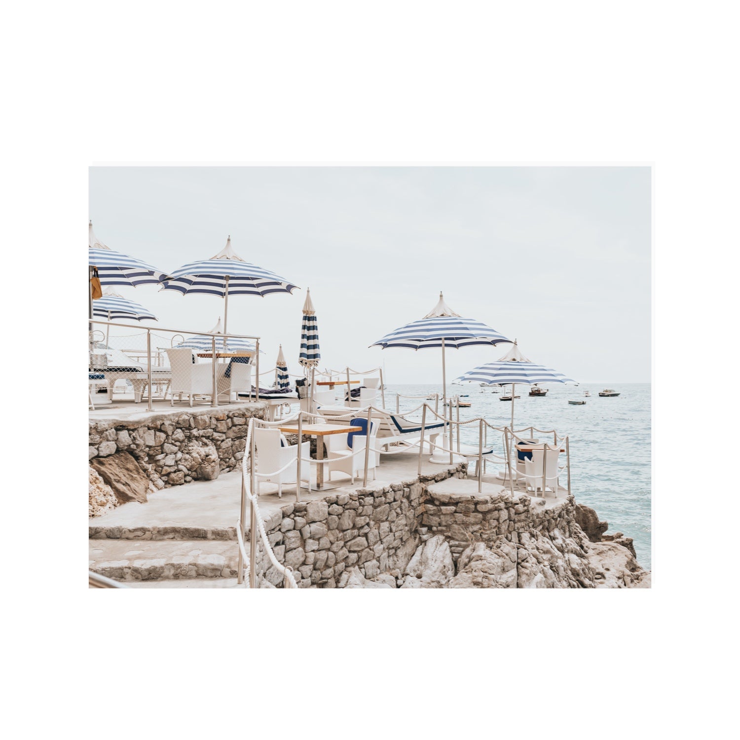 Ombrelloni fine art print, Positano, Italy, 30 x 40 in, Unframed, Fine Art Canvas