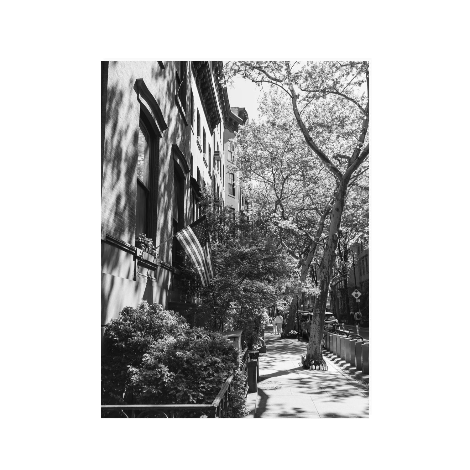 Urban Patriotism New York NYC Black & White wall art 30 x 40 in unframed fine art canvas