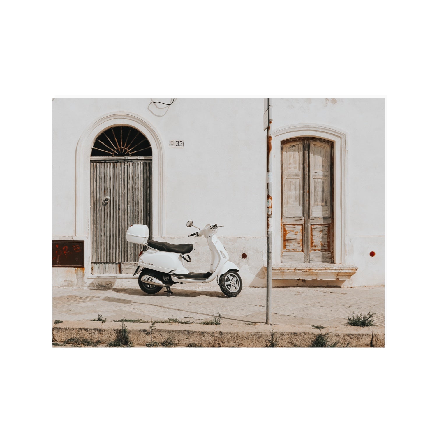 Vespa Nostalgia Puglia Italian wall art 30 x 40 in unframed fine art canvas