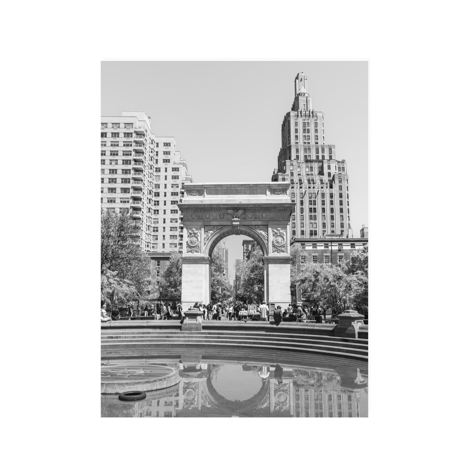 Washington Skyline New York NYC Black & White wall art 30 x 40 in unframed fine art canvas