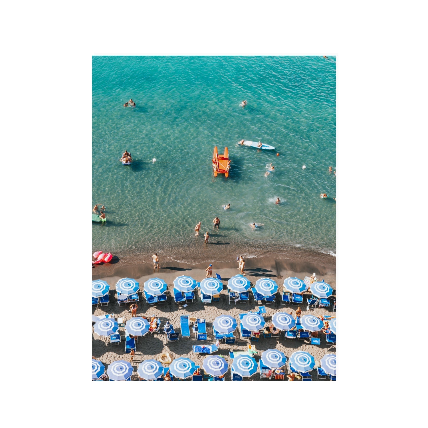 Aquamarine Oasis Sorrento Italian coastal wall art 30 x 40 in unframed fine art canvas