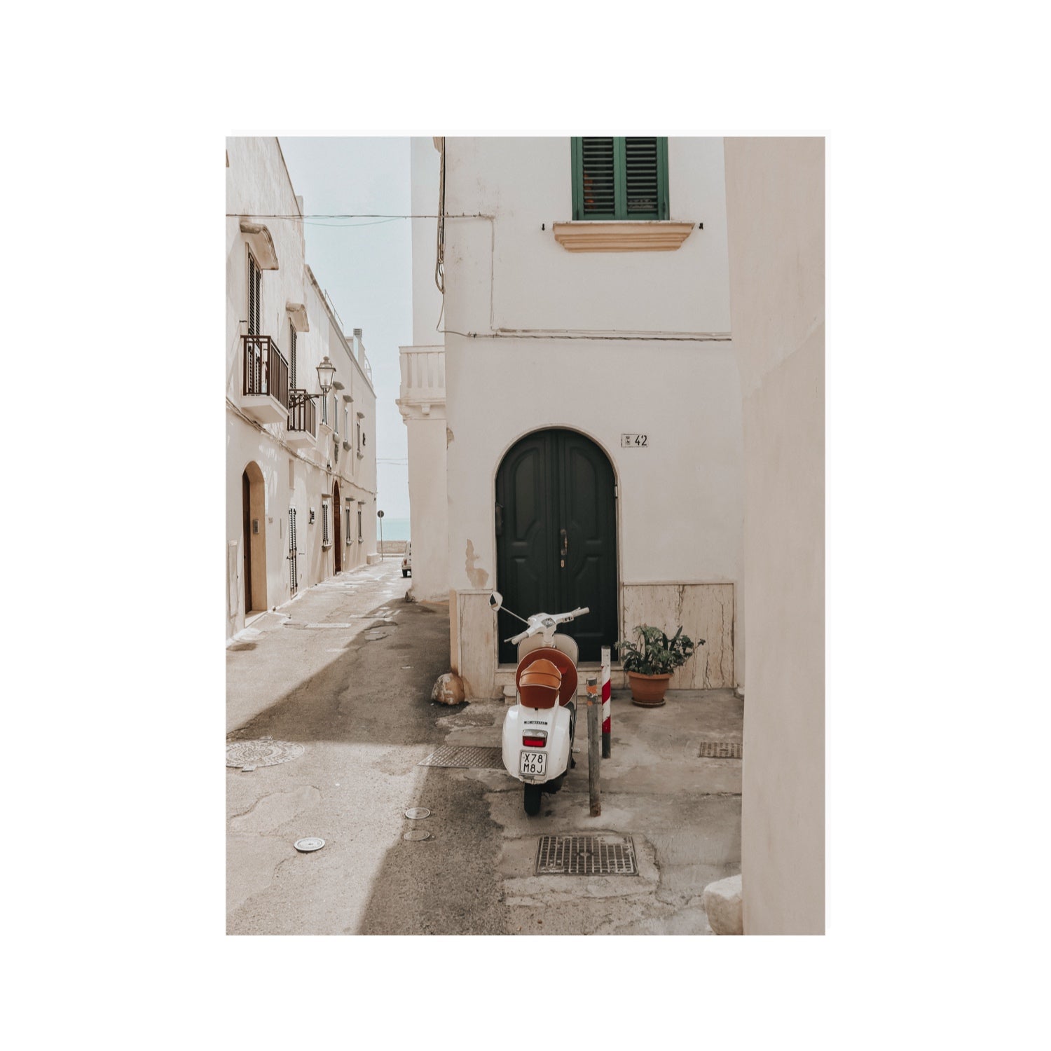 La Casa 42 Puglia Gallipoli Italian wall art 30 x 40 in unframed fine art canvas