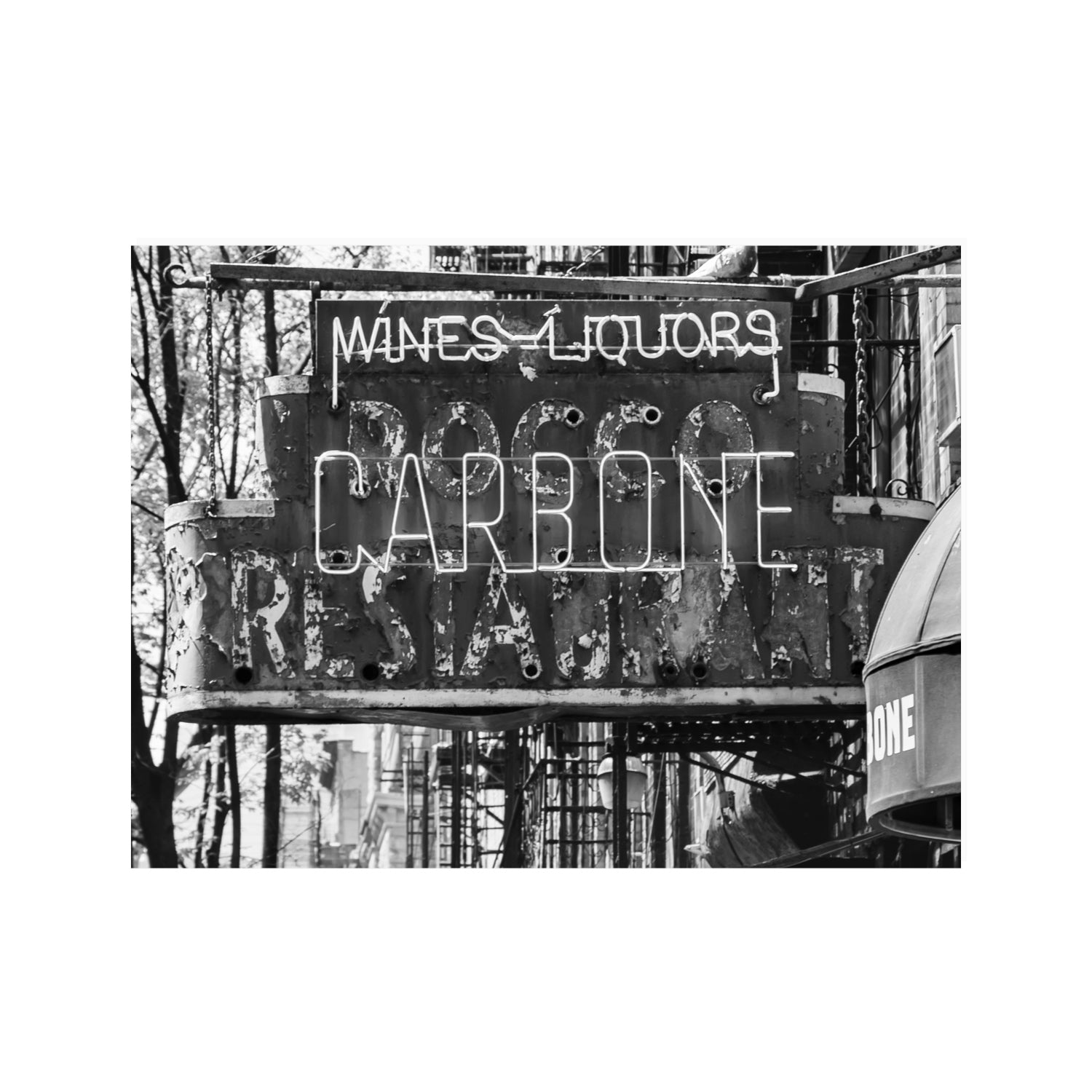 Thompson Street New York NYC Black & White wall art 30 x 40 in unframed fine art canvas