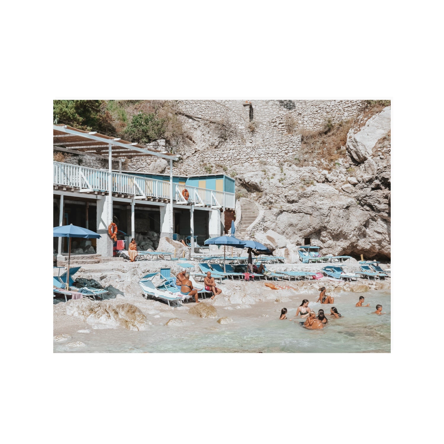 Beachside Bronze fine art print, Capri, Italy, 30 x 40 in, Unframed, Fine Art Canvas
