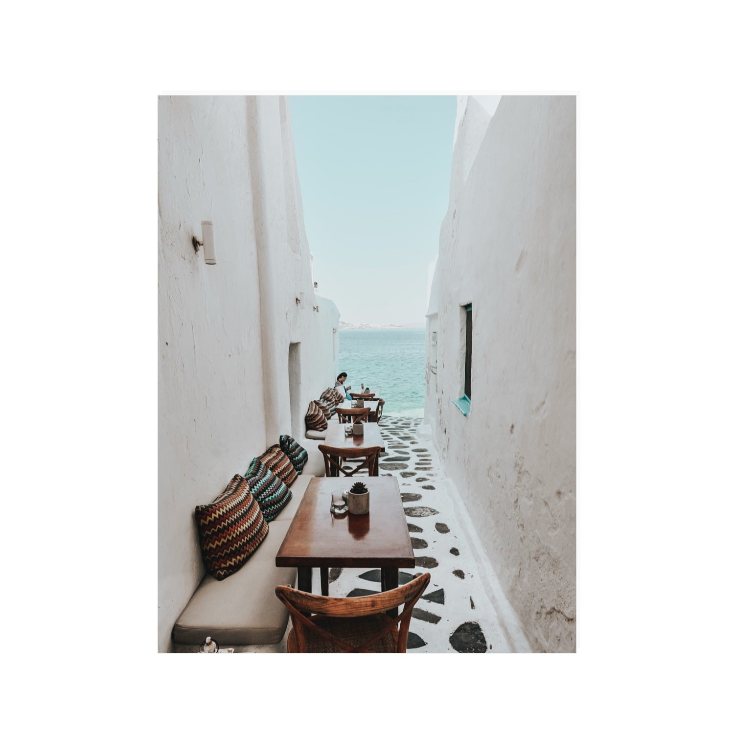 Trip Down Memory Lane fine art print, Mykonos, Greece, 30 x 40 in, Unframed, Fine Art Canvas
