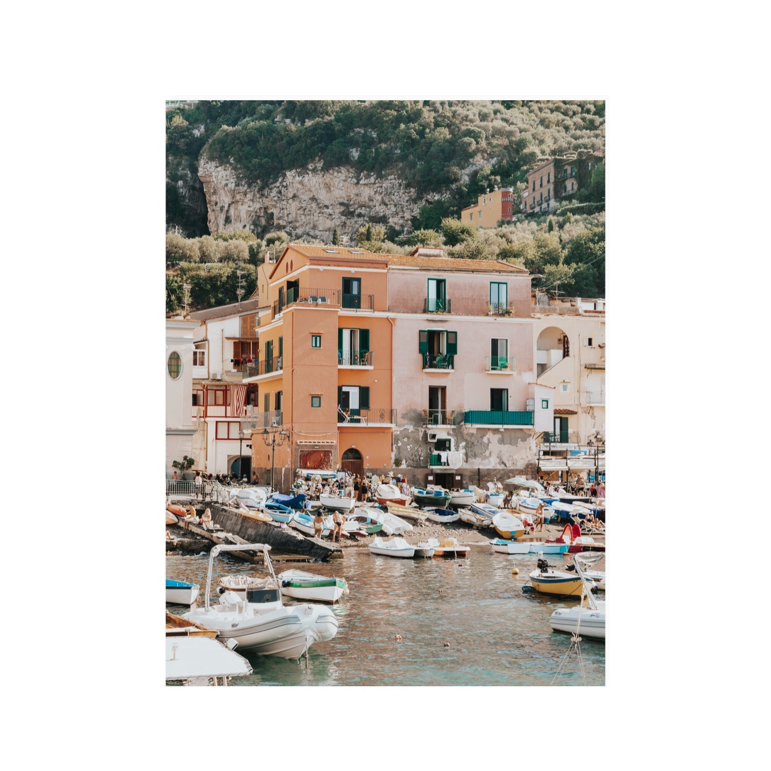 Boatyard Bliss fine art print, Sorrento, Italy, 30 x 40 in, Unframed, Fine Art Canvas