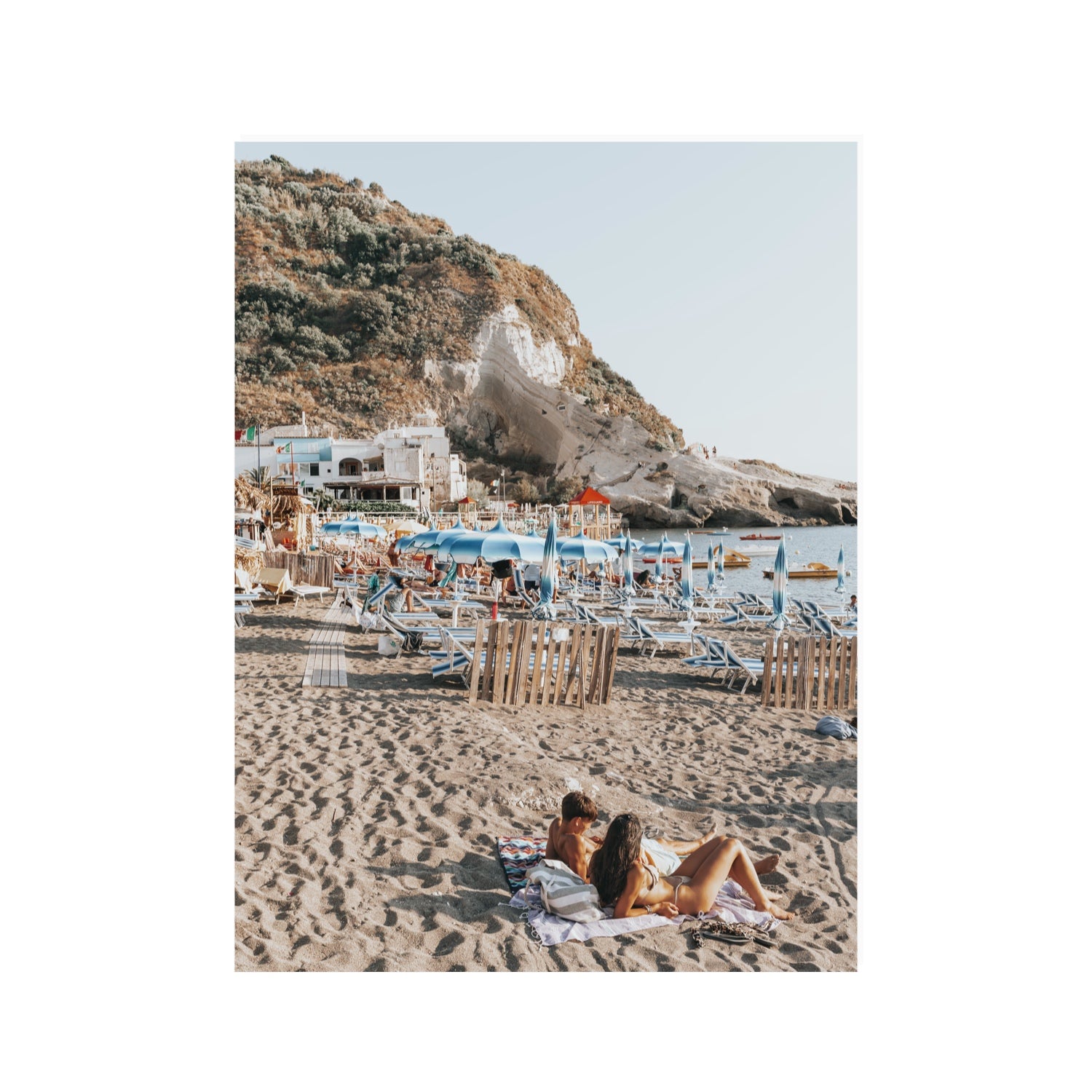 Beach Buddies fine art print, Ischia, Italy, 30 x 40 in, Unframed, Fine Art Canvas