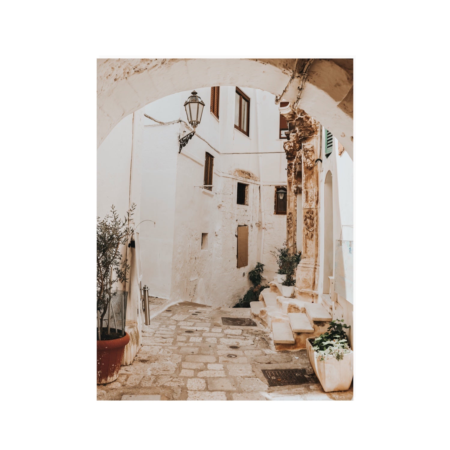 Pathway Wander Puglia Ostuni wall art 30 x 40 in unframed fine art canvas
