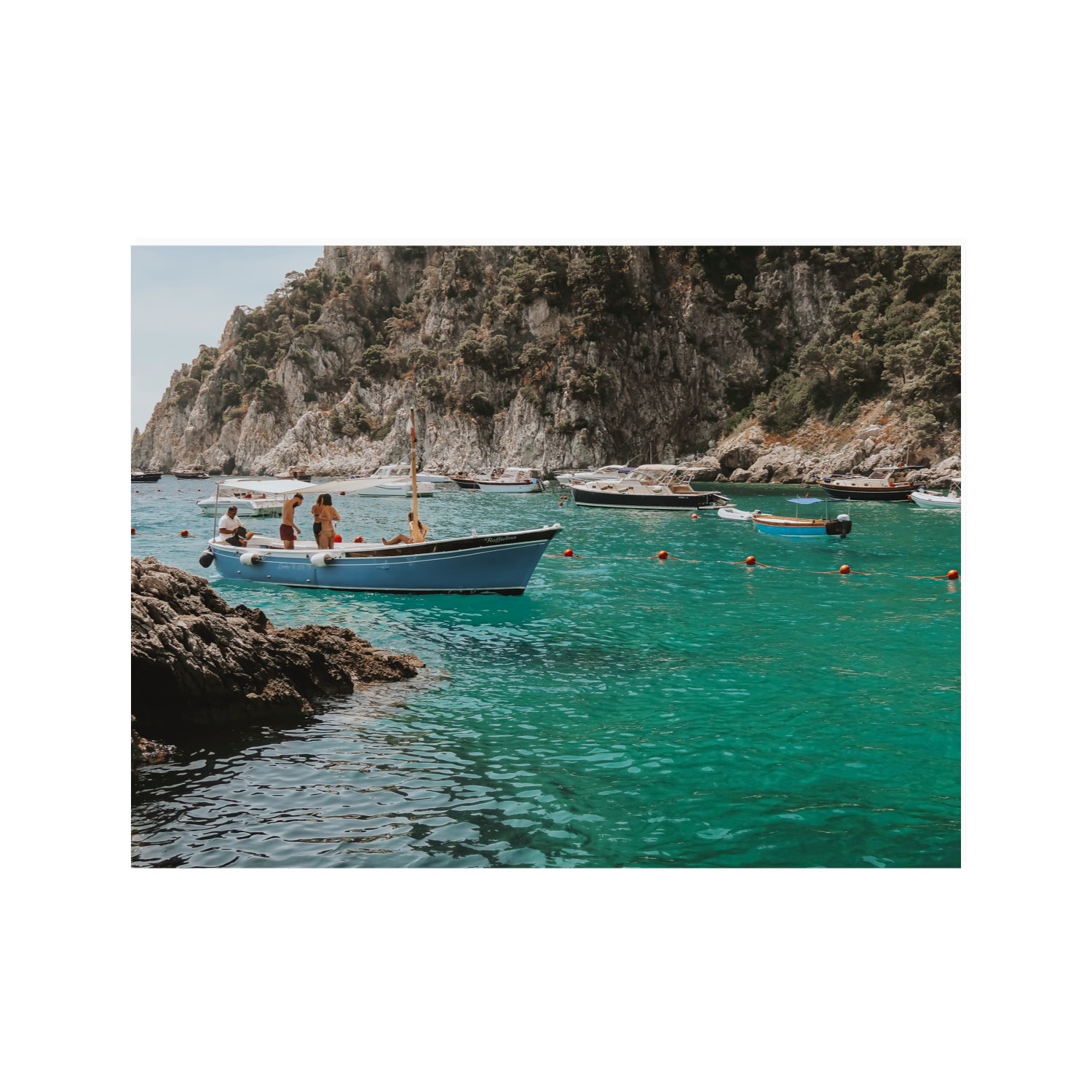Cozy Cove Capri coastal Mediterranean wall art 30 x 40 in unframed fine art canvas
