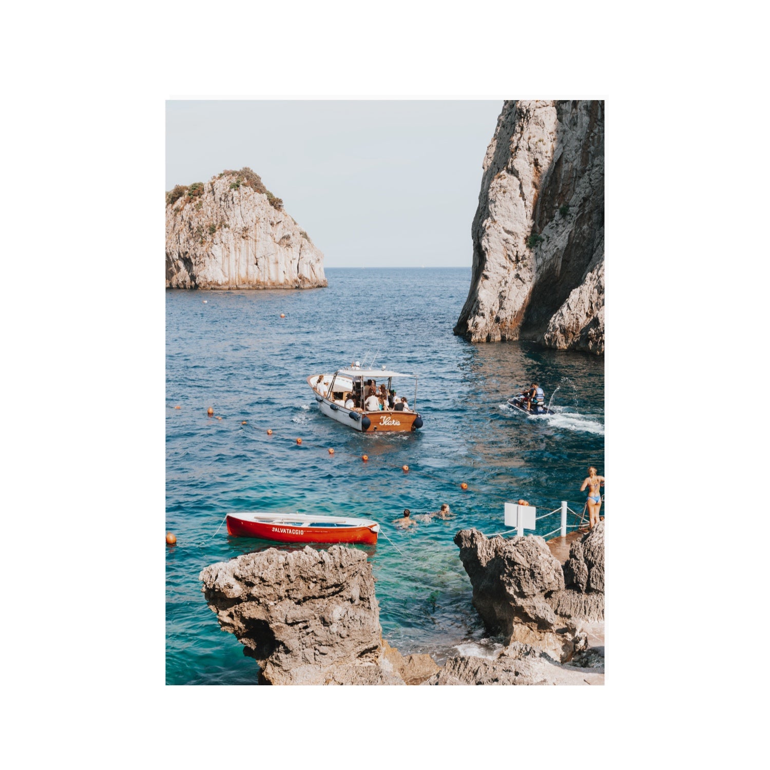 Set Sail fine art print, Capri, Italy, 30 x 40 in, Unframed, Fine Art Canvas