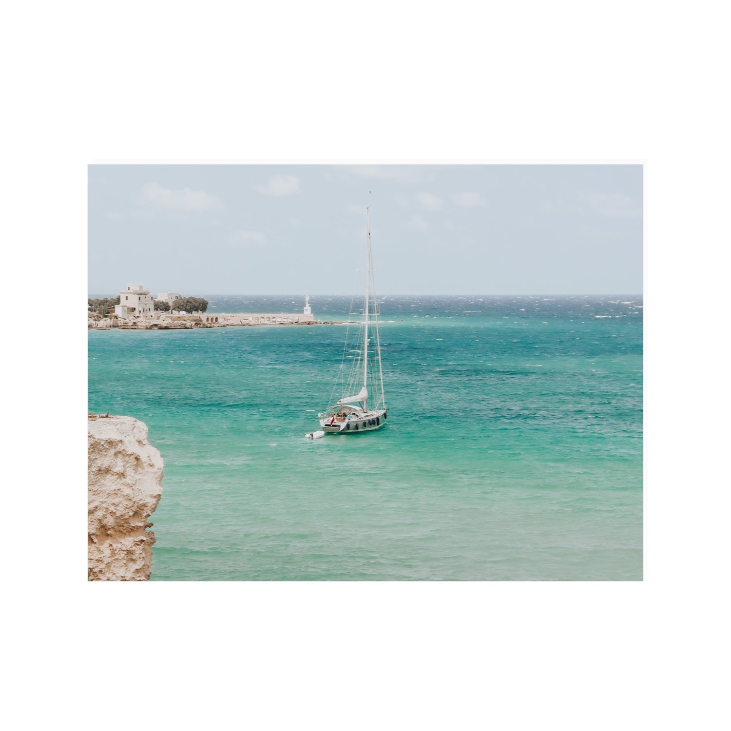 Adriatic Escape Puglia Italian coastal decor wall art 30 x 40 in unframed fine art canvas