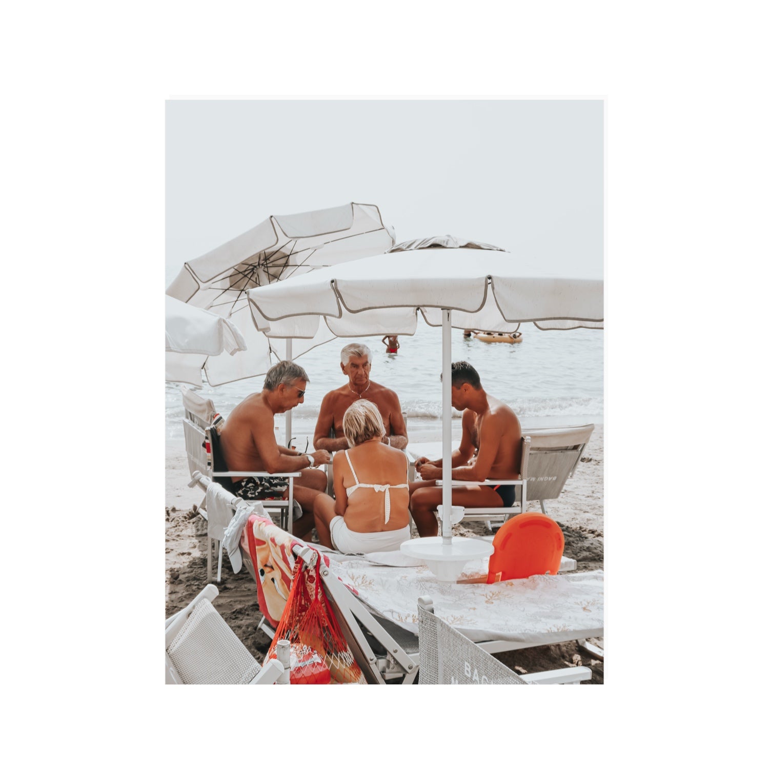 Luck Of The Draw fine art print, Alassio, Italy, 30 x 40 in, Unframed, Fine Art Canvas