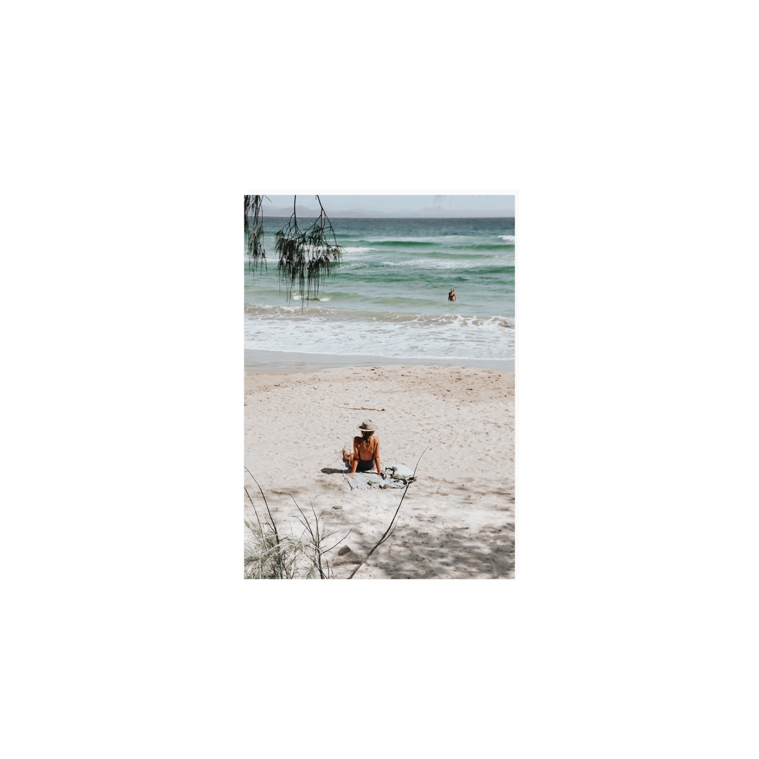 Take It Easy Byron Bay beach coastal decor wall art A5, 21 x 14.8 cm unframed fine art print