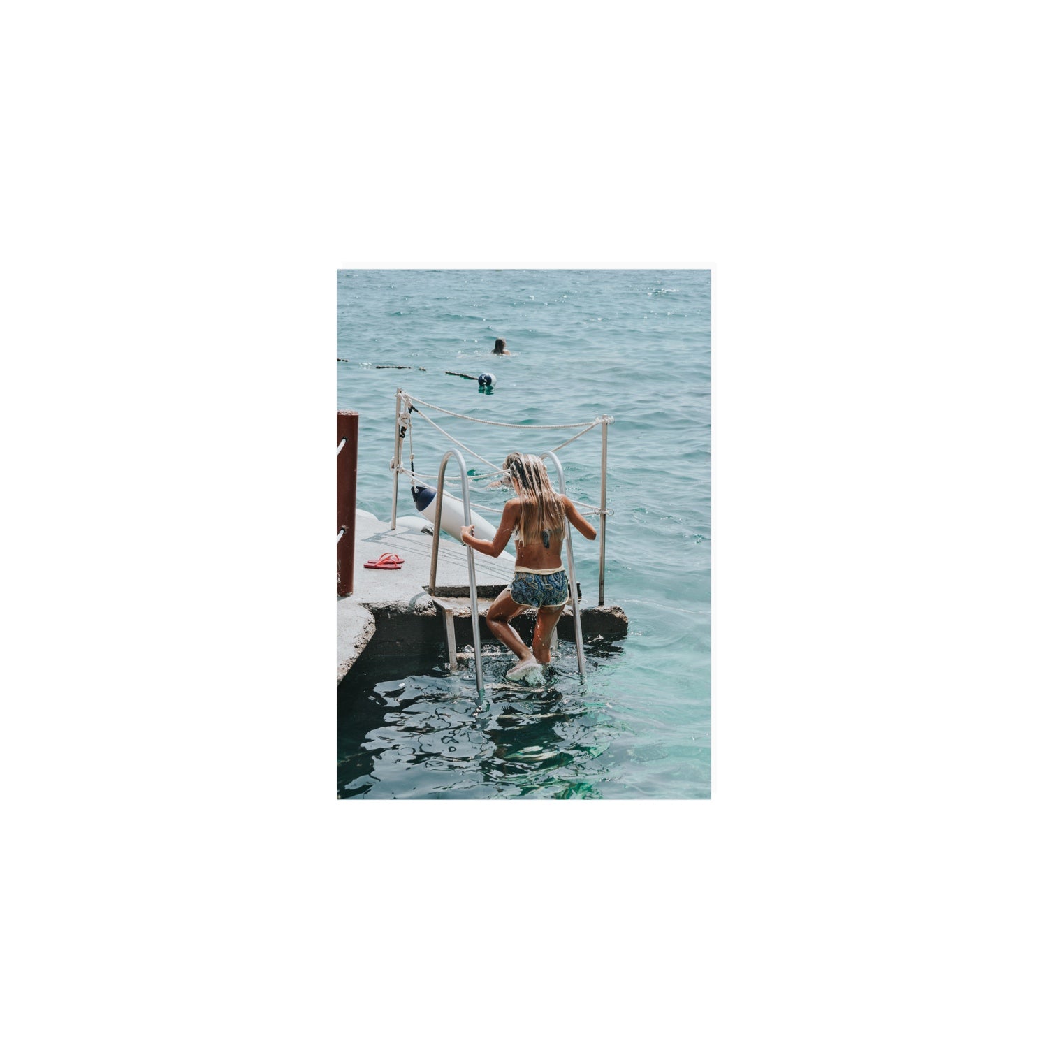 Little Mermaid Capri Mediterranean wall art A5, 21 x 14.8 cm unframed fine art print