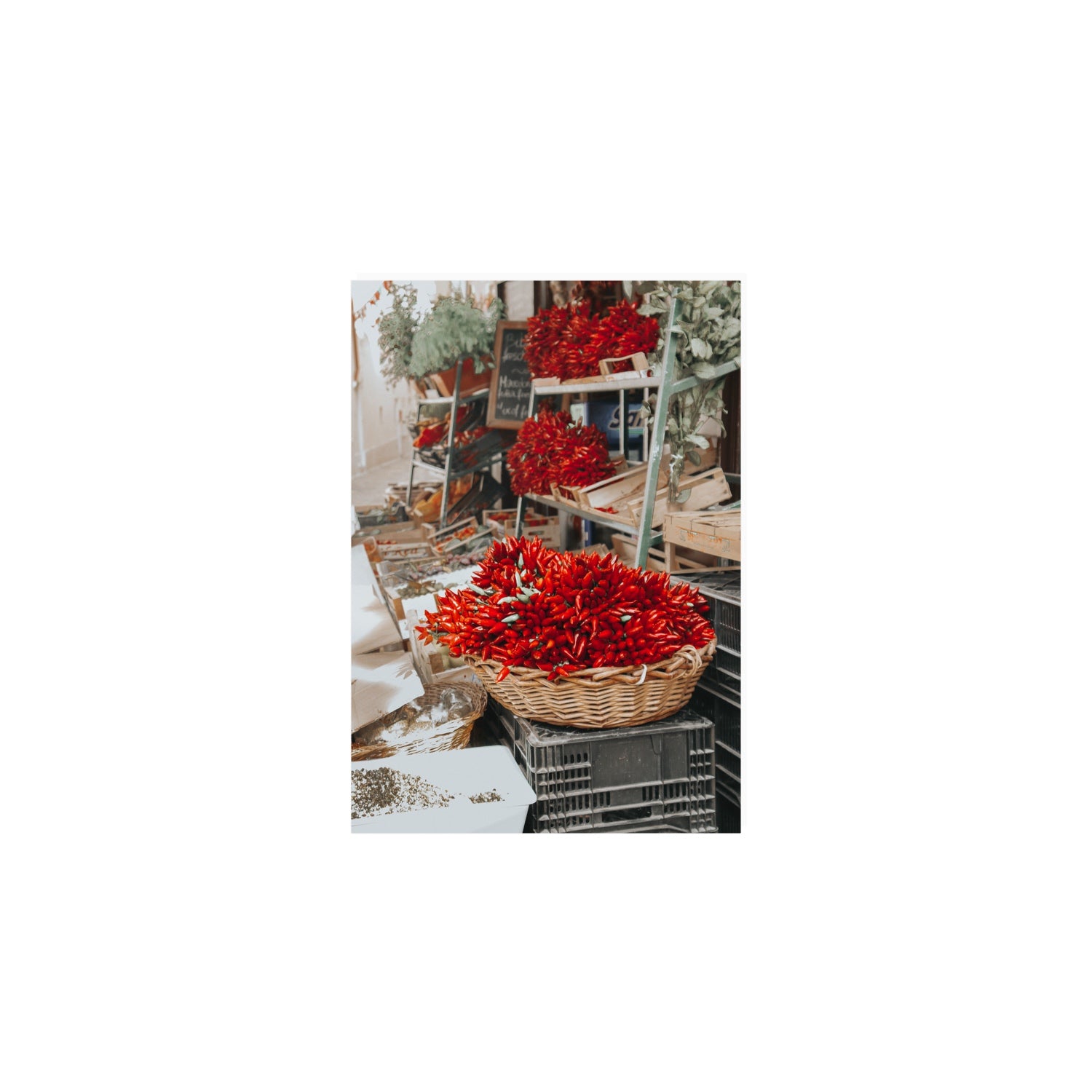 Fiery Cluster Puglia Italian wall art A5, 21 x 14.8 cm unframed fine art print
