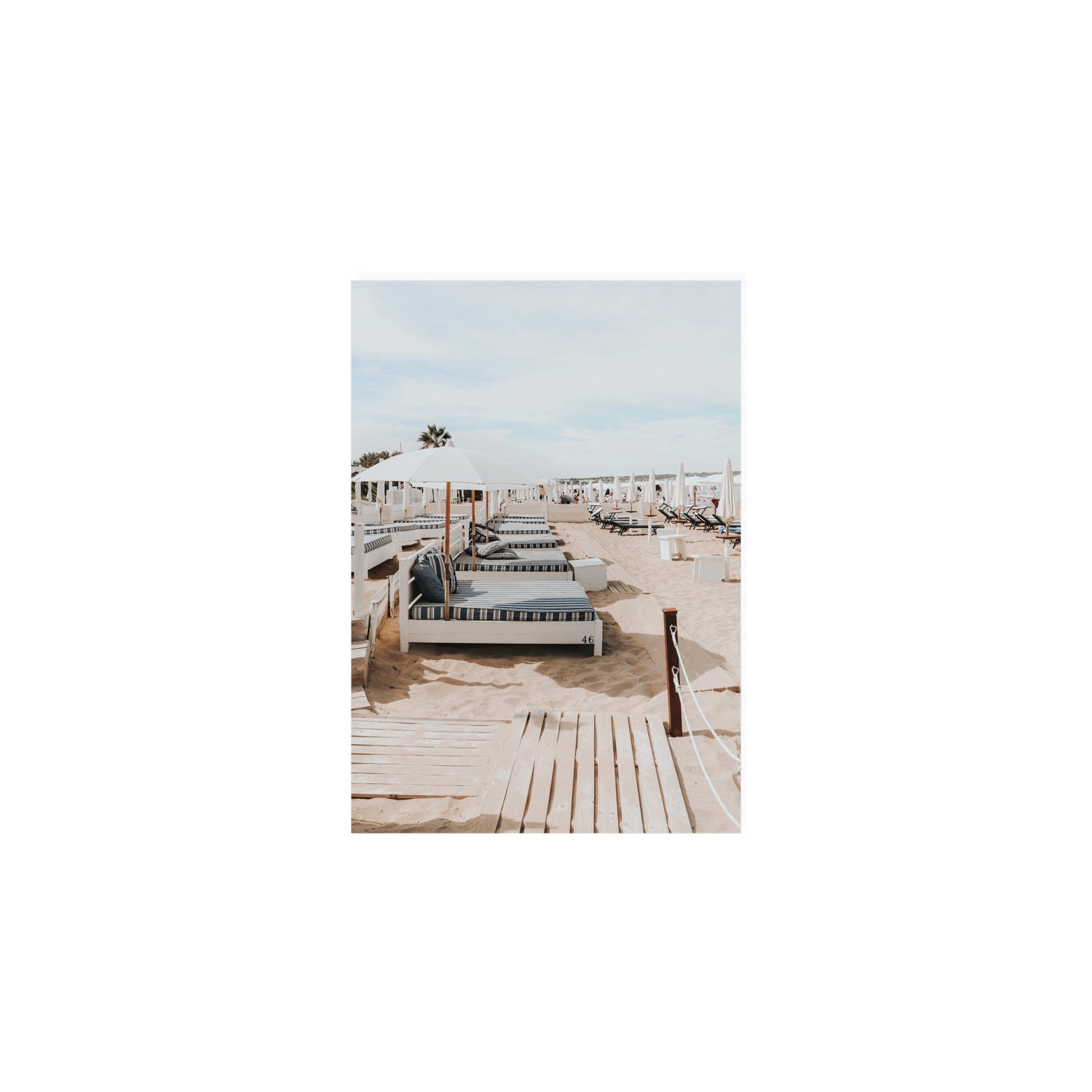 Coastal Repose Puglia beach Mediterranean fine art print A5, 21 x 14.8 cm unframed fine art print