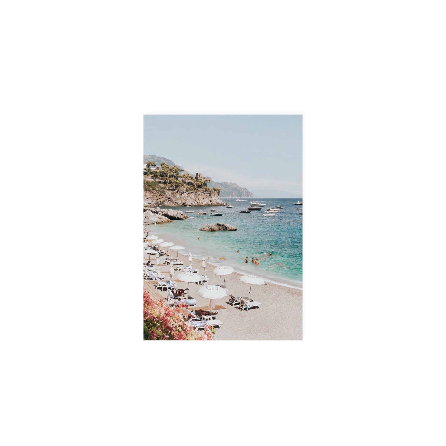 Seaview Refuge Amalfi coastal wall art A5 21 x 14.8 cm unframed fine art print