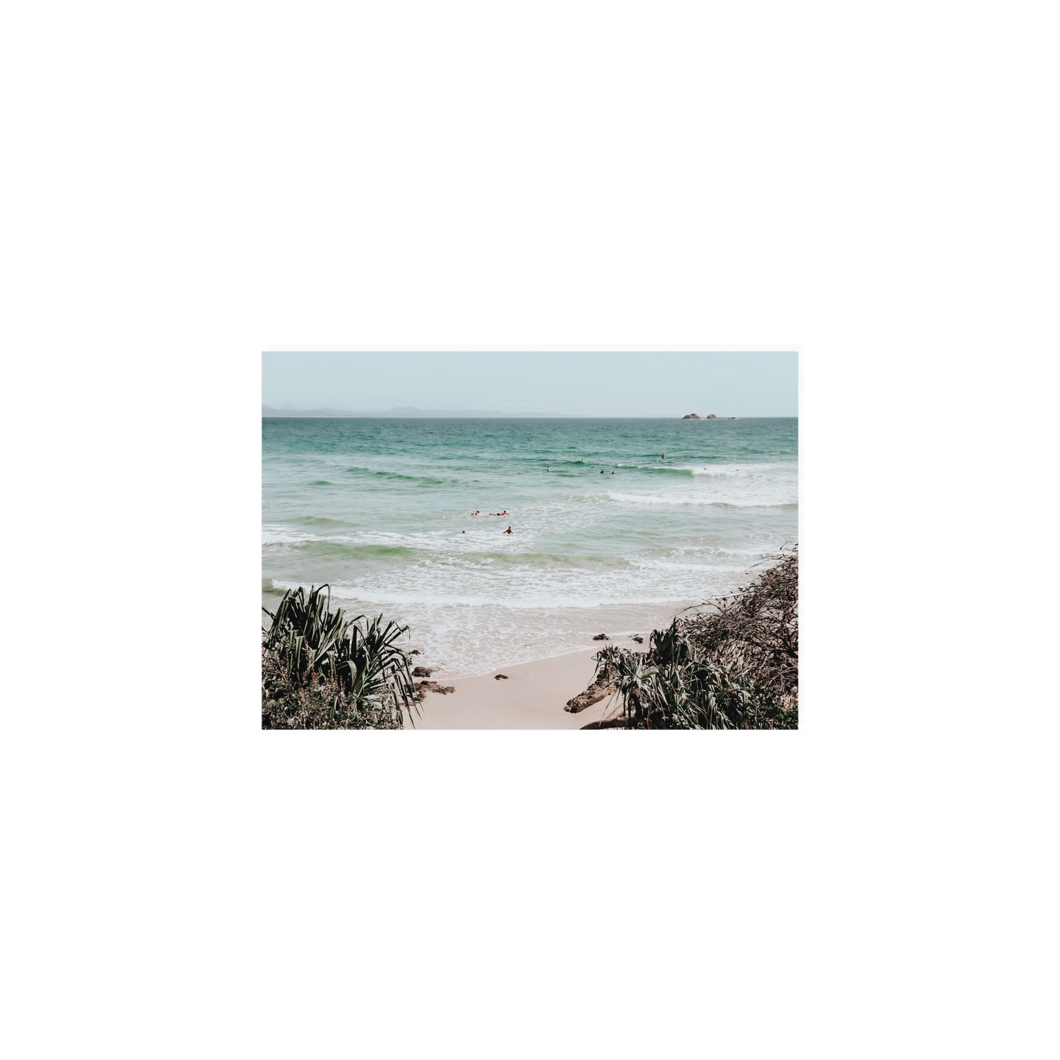 Surf City Byron Bay Surf coastal wall art A5, 21 x 14.8 cm unframed fine art print