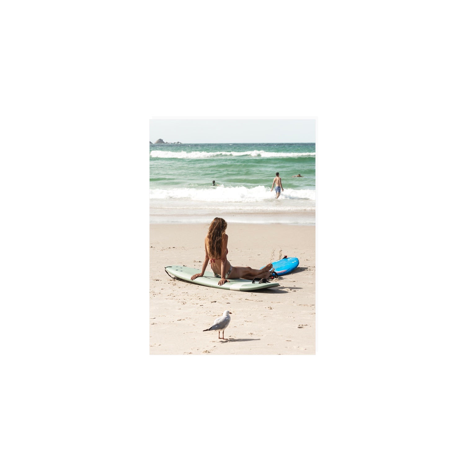 Carissa Byron Bay Surf coastal wall art A5, 21 x 14.8 cm unframed fine art print