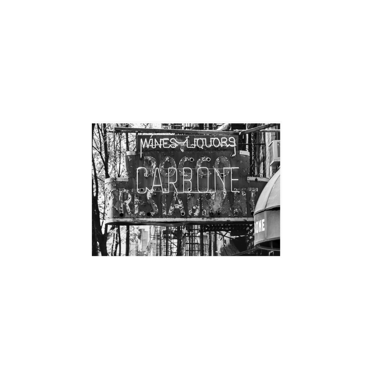 Thompson Street New York NYC Black & White wall art A5, 21 x 14.8 cm unframed fine art print