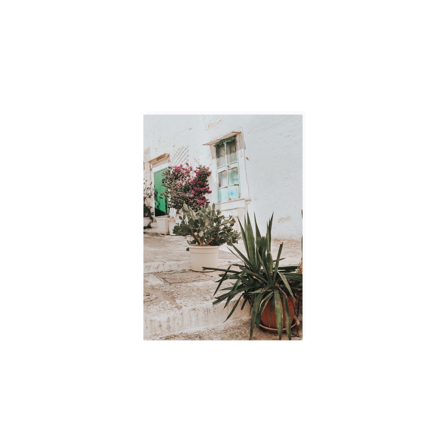 Giardino Segreto Puglia Ostuni wall art A5, 21 x 14.8 cm unframed fine art print