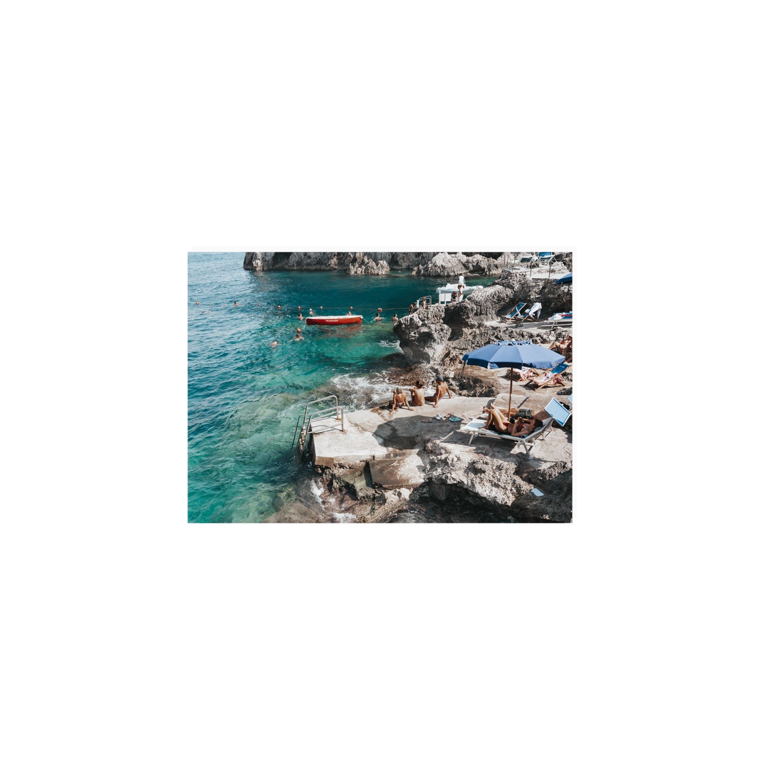 Serenity By The Sea Capri Mediterranean wall art A5, 21 x 14.8 cm unframed fine art print