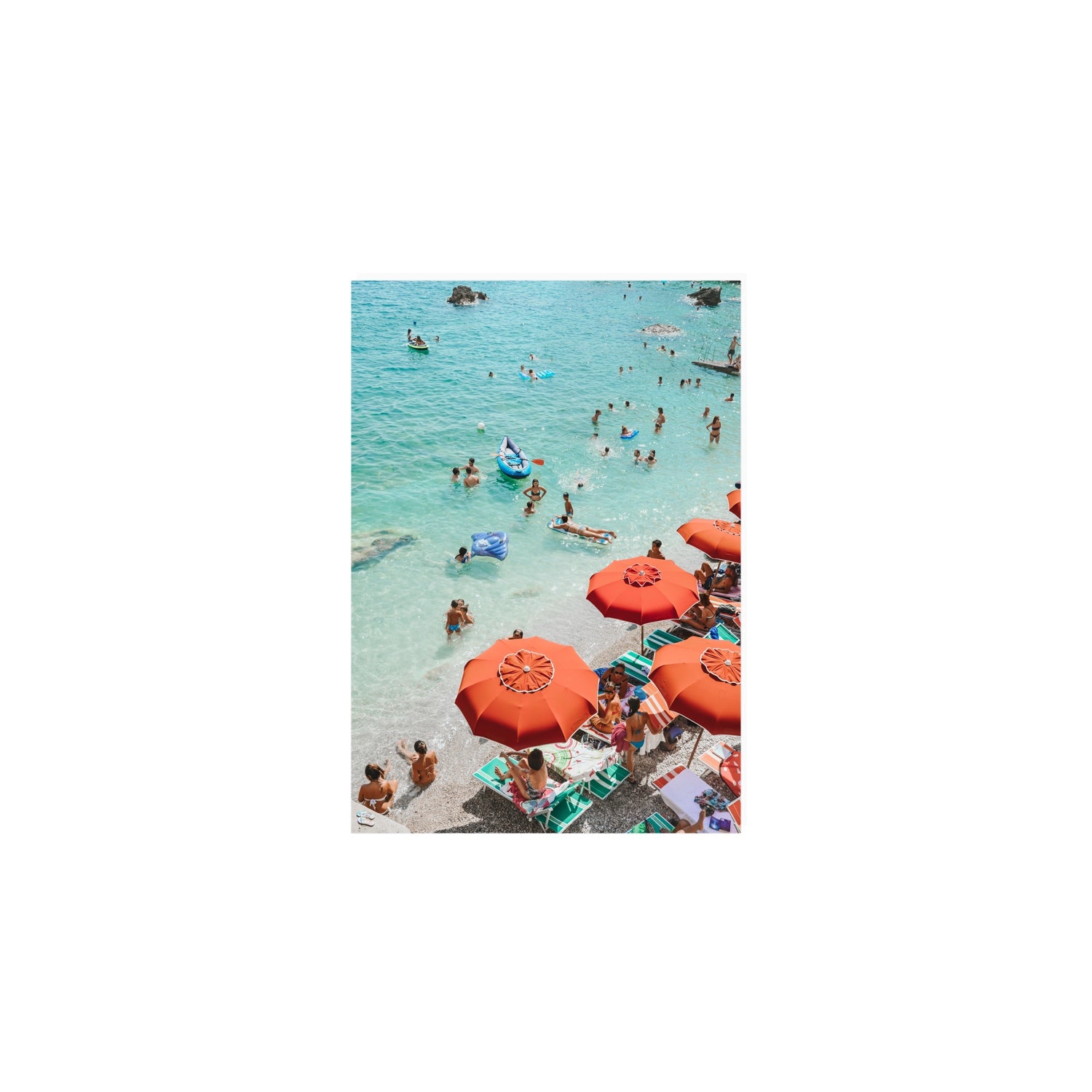 Easy Street Capri Italian beach wall art A5, 21 x 14.8 cm unframed fine art print
