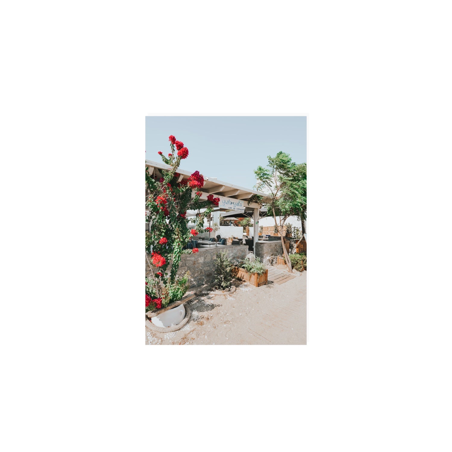 Yialo Yialo Mykonos Greek island coastal wall art A5, 21 x 14.8 cm unframed fine art print