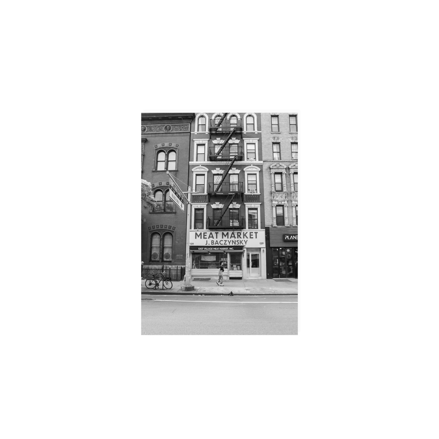 Vertical Village New York NYC Black & White wall art A5, 21 x 14.8 cm unframed fine art print