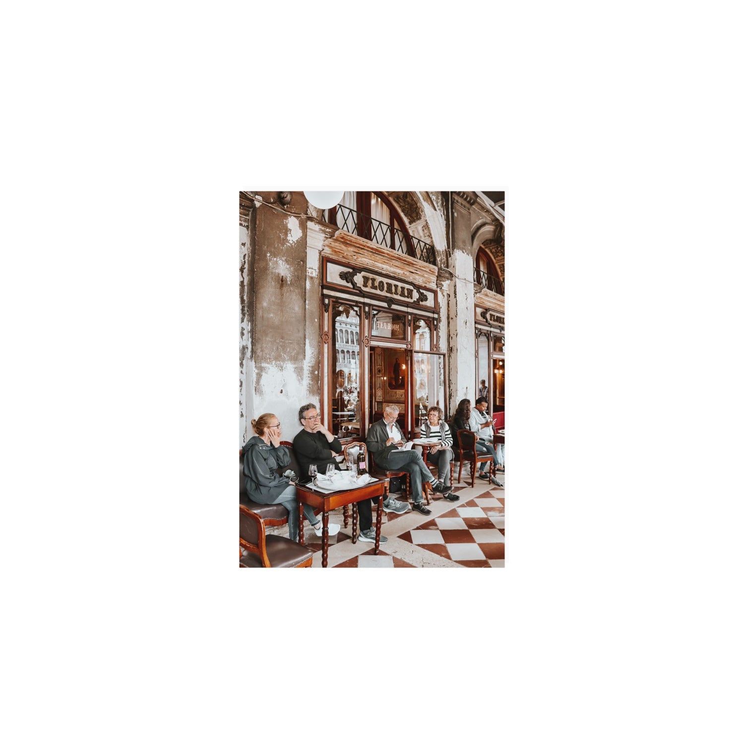 Tea Room Venice Italian wall art A5, 21 x 14.8 cm unframed fine art print