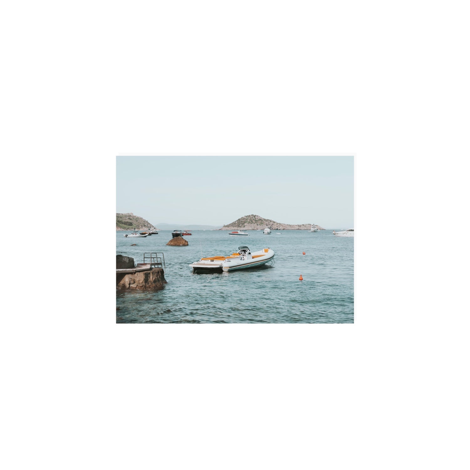 The Azure Sea Tuscany coastal Italian wall art A5, 21 x 14.8 cm unframed fine art print