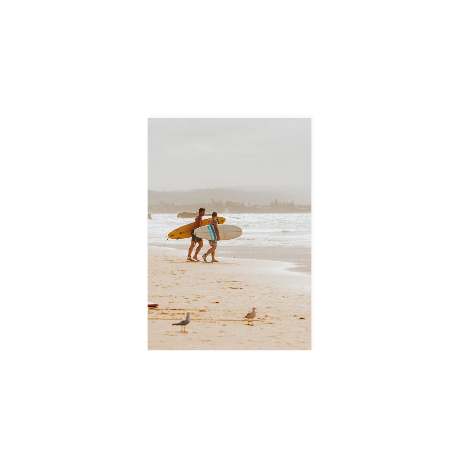Shane & Benji Byron Bay Surf coastal wall art A5, 21 x 14.8 cm unframed fine art print