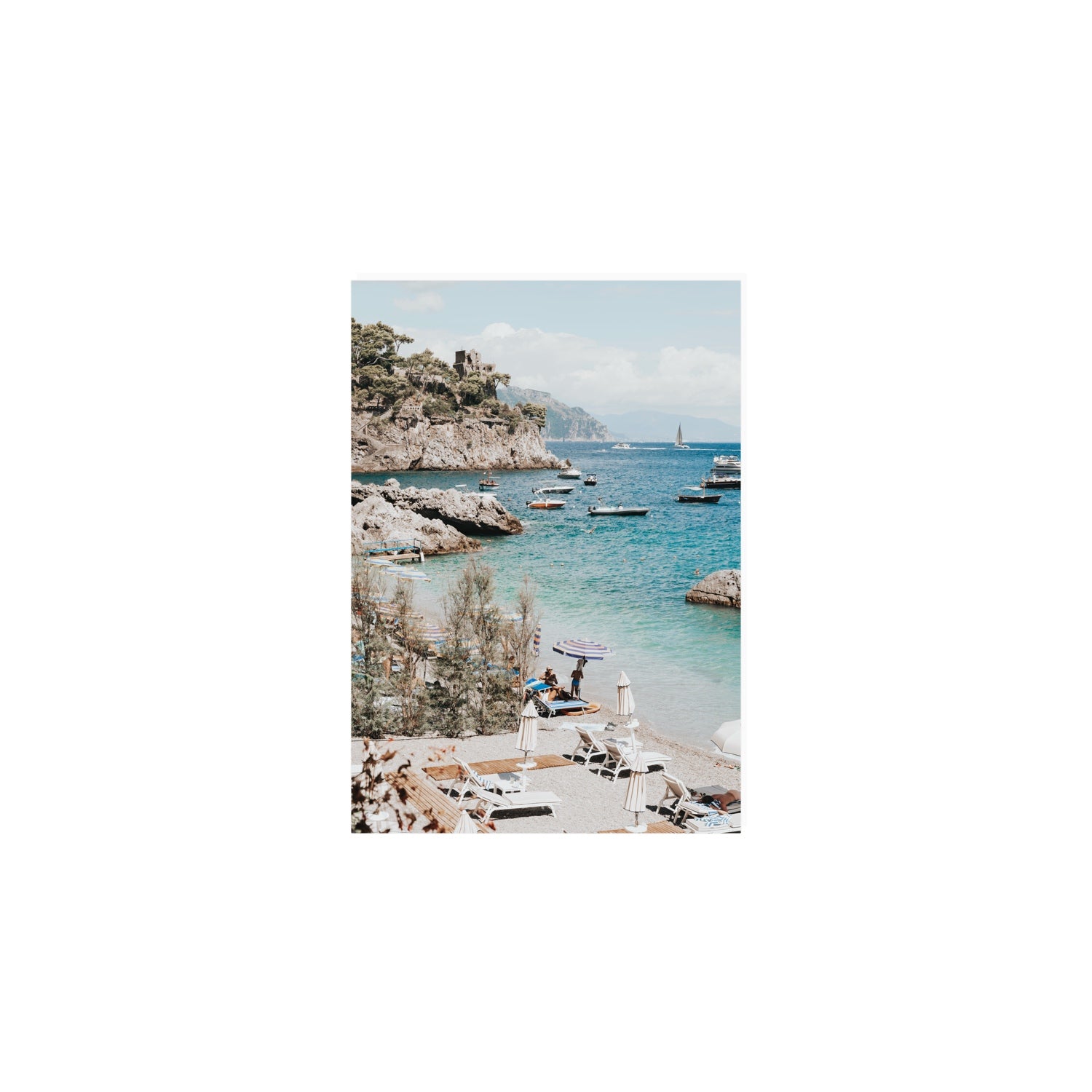 Sizzling Summer Days Amalfi coastal wall art A5, 21 x 14.8 cm unframed fine art print
