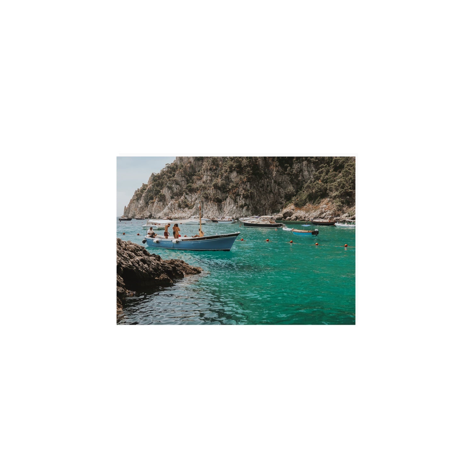 Cozy Cove Capri coastal Mediterranean wall art A5, 21 x 14.8 cm unframed fine art print