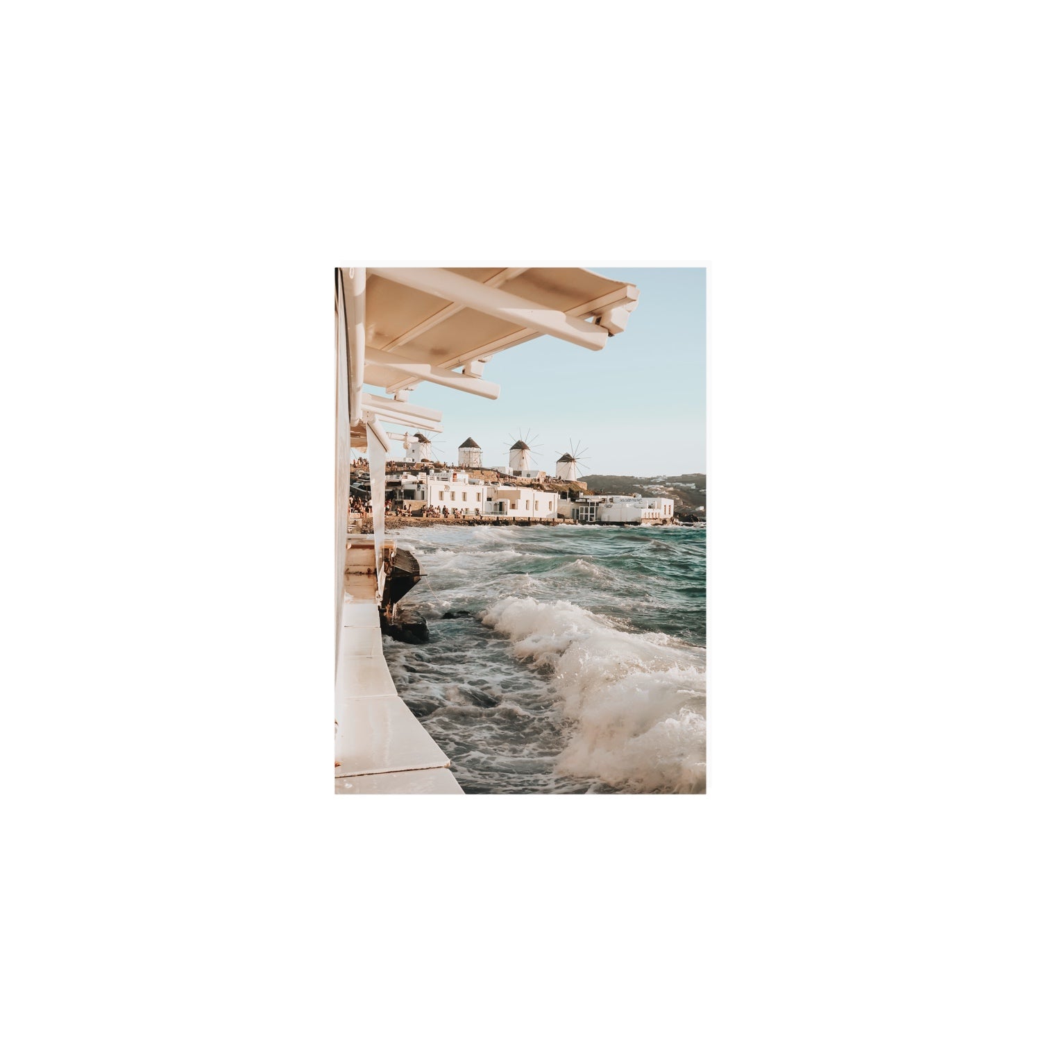 Windmills Mykonos Greek island wall art A5, 21 x 14.8 cm unframed fine art print