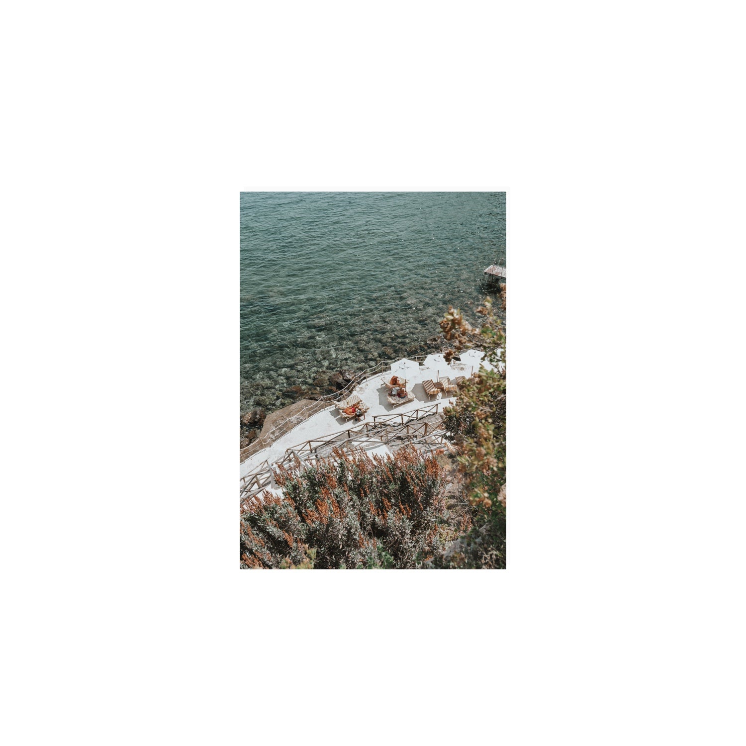 Hidden Gem Tuscany coastal wall art A5, 21 x 14.8 cm unframed fine art print