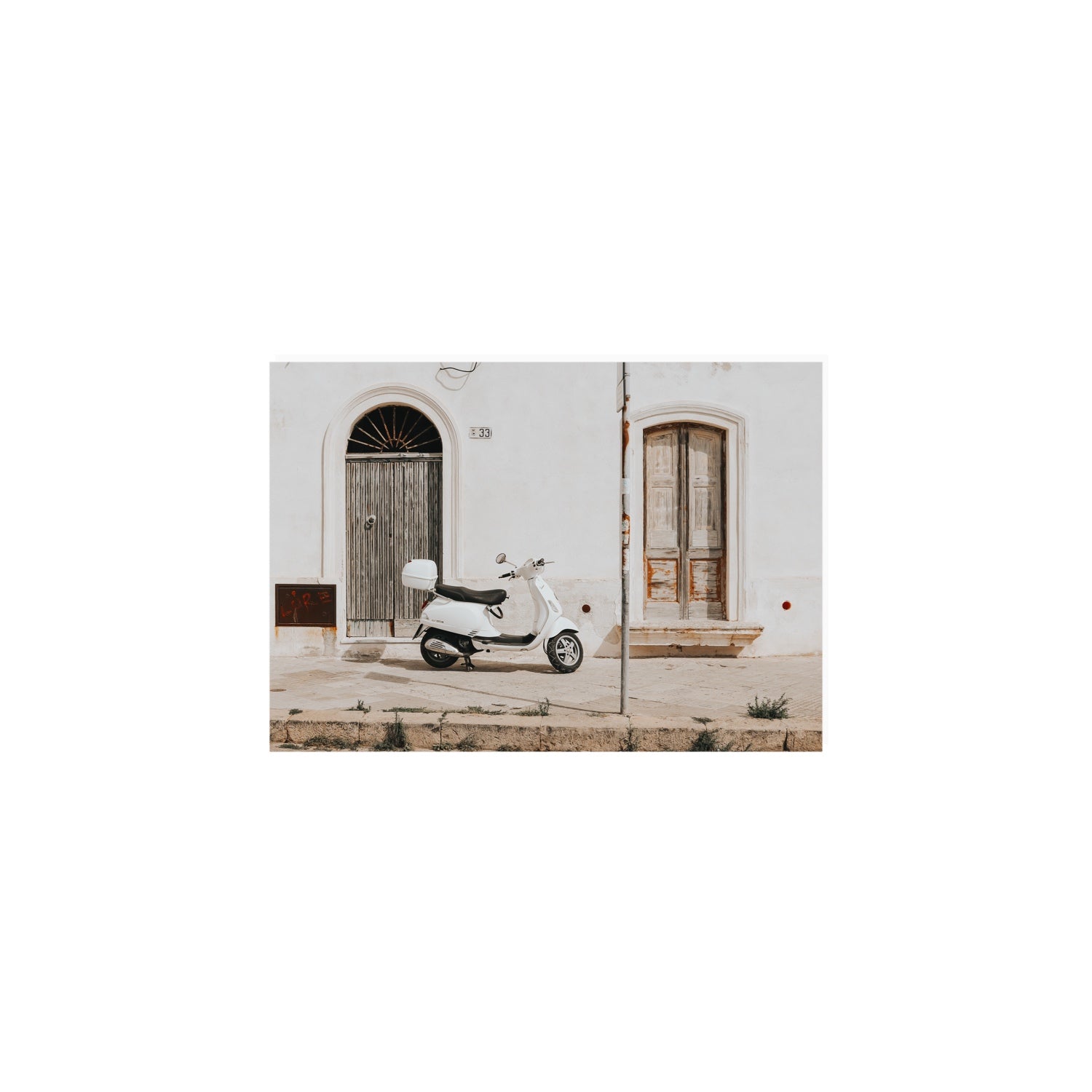 Vespa Nostalgia Puglia Italian wall art A5, 21 x 14.8 cm unframed fine art print