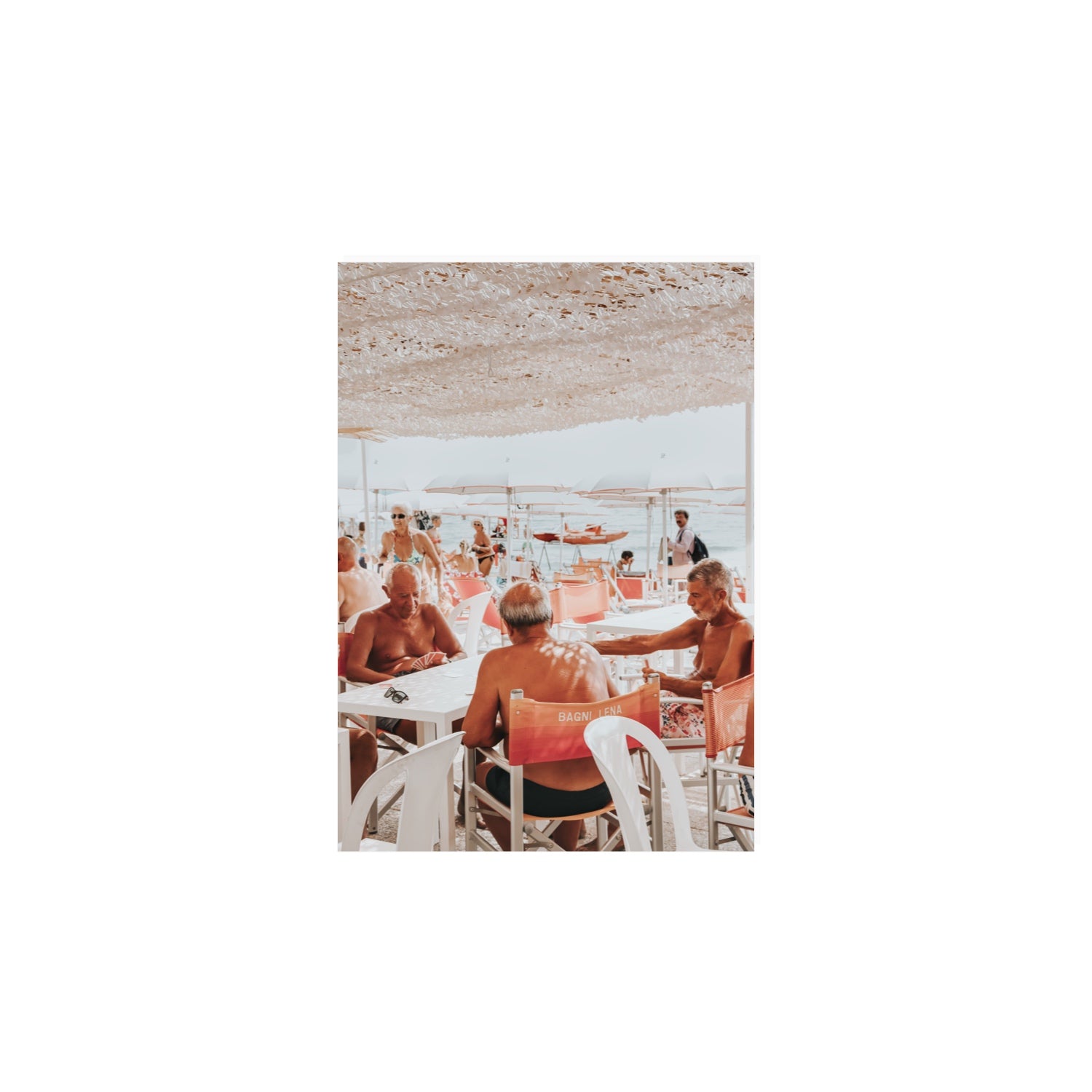 The Players fine art print, Alassio, Italy, A4 · 29.7 x 21 cm, Unframed, Fine Art Print