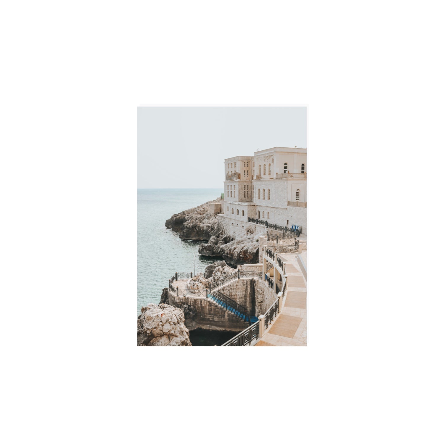 Santa Cesarea Puglia Italian coastal wall art A4, 29.7 x 21 cm unframed fine art print