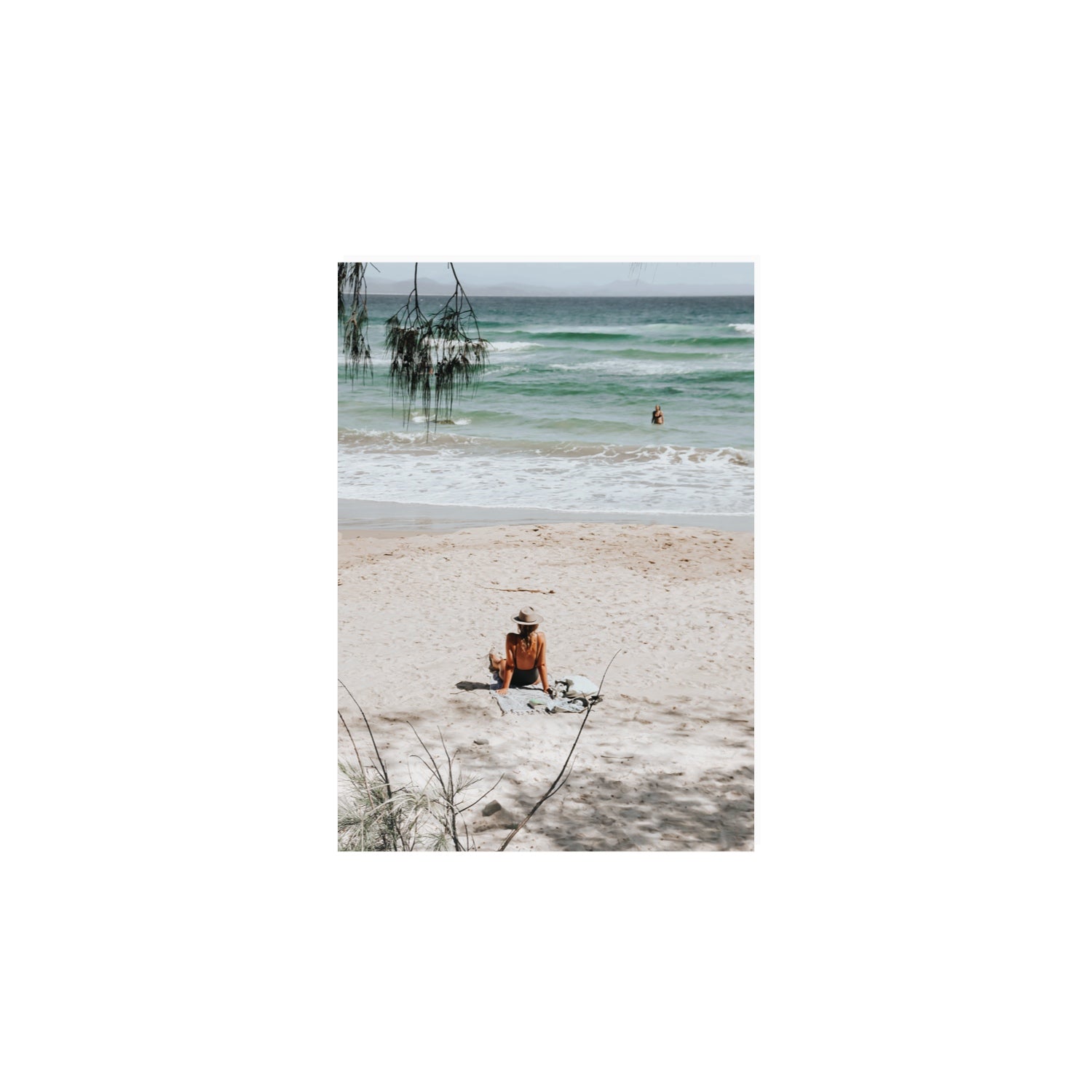 Take It Easy Byron Bay beach coastal decor wall art A4, 29.7 x 21 cm unframed fine art print
