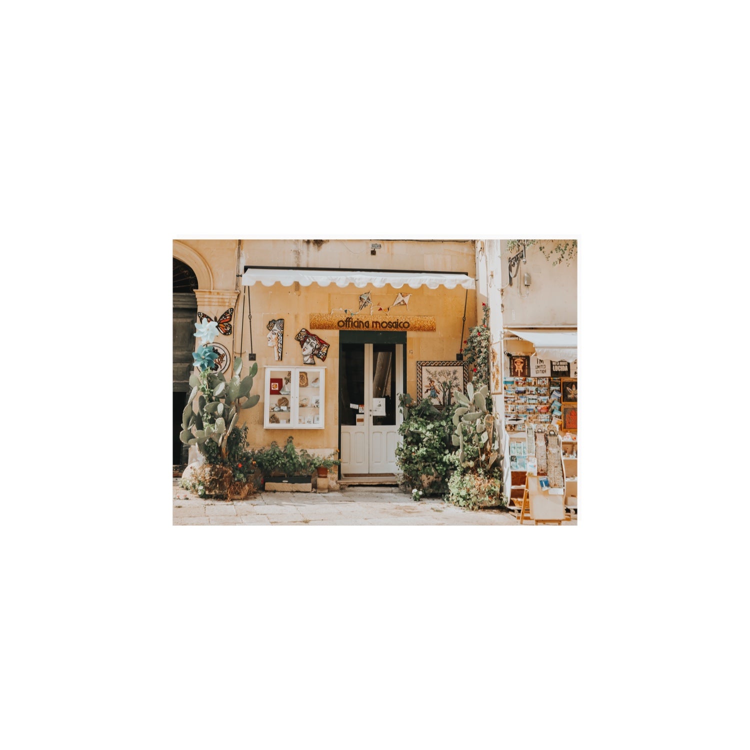 Mosaic Workshop Puglia Italian wall art A4, 29.7 x 21 cm unframed fine art print