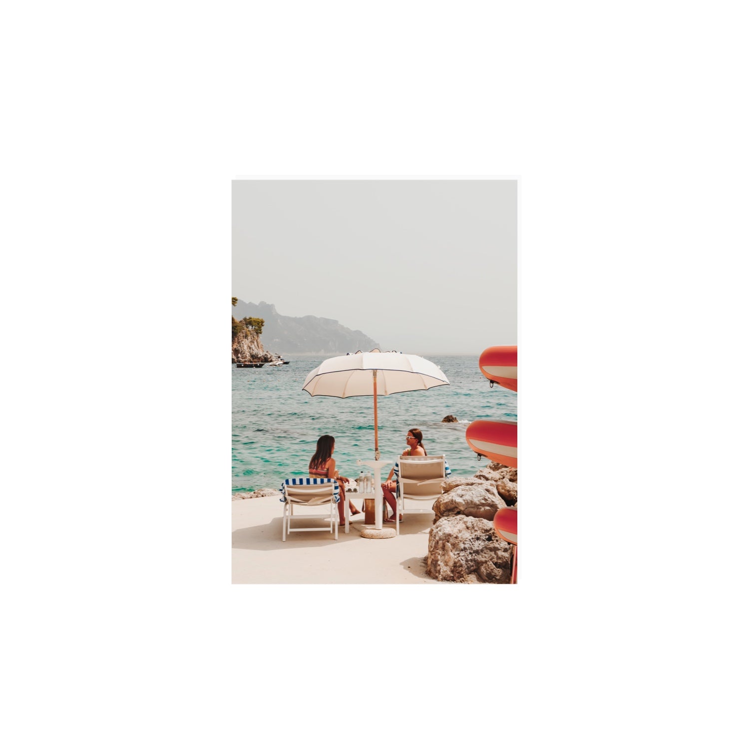 Salty Banter Amalfi Mediterranean wall art A4, 29.7 x 21 cm unframed fine art print
