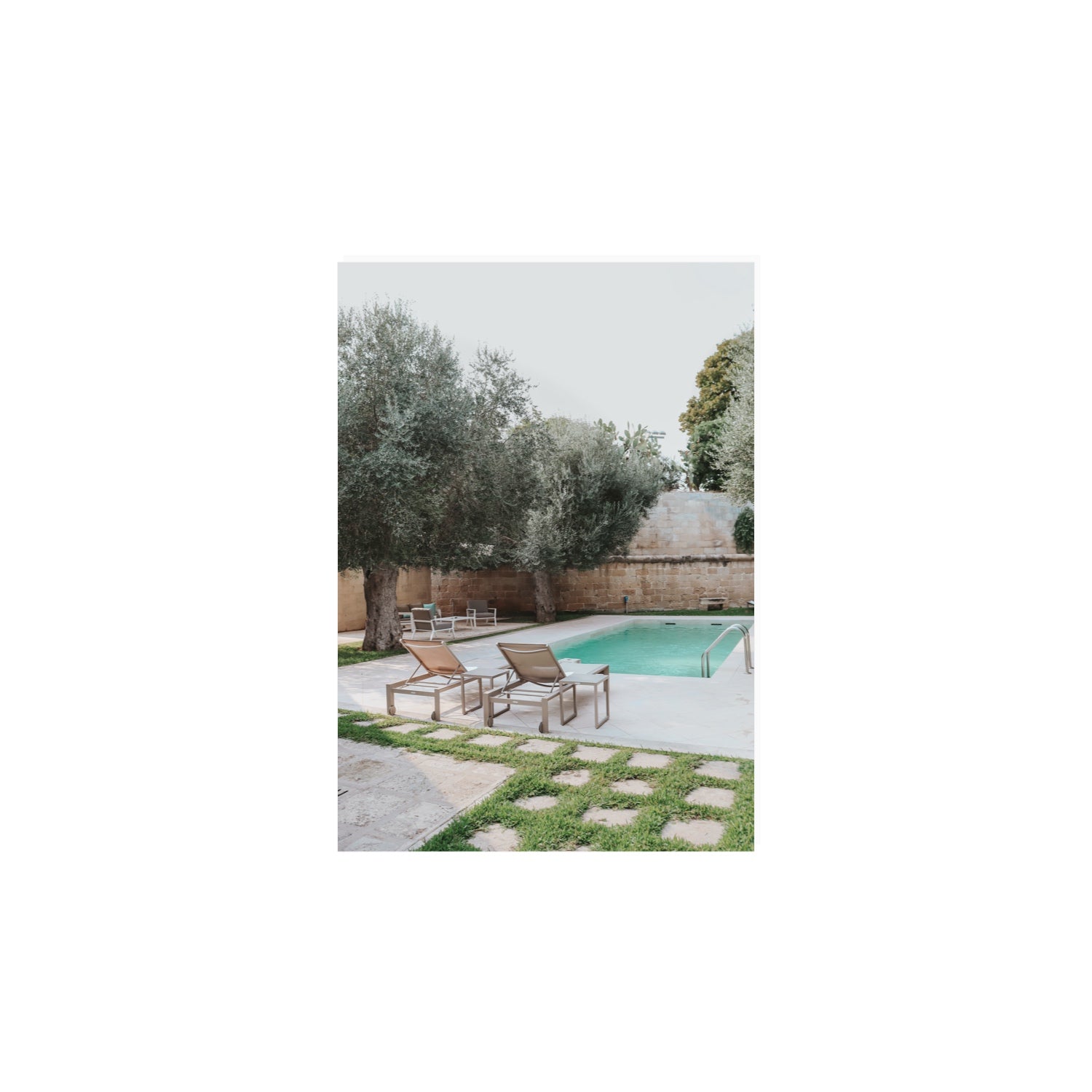 Olive Oasis Puglia Mediterranean wall art A4, 29.7 x 21 cm unframed fine art print