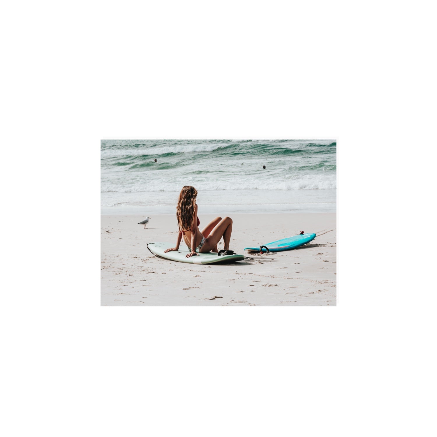 Ciao Bella Byron Bay Surf coastal wall art A4, 29.7 x 21 cm unframed fine art print