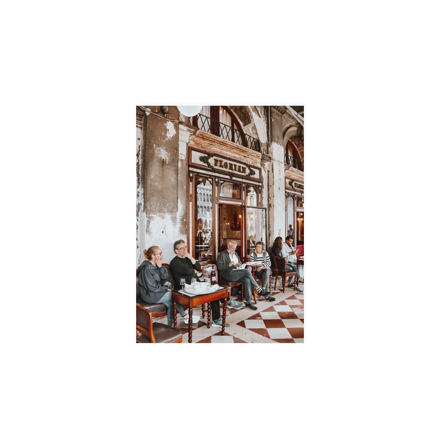 Tea Room Venice Italian wall art A4, 29.7 x 21 cm unframed fine art print