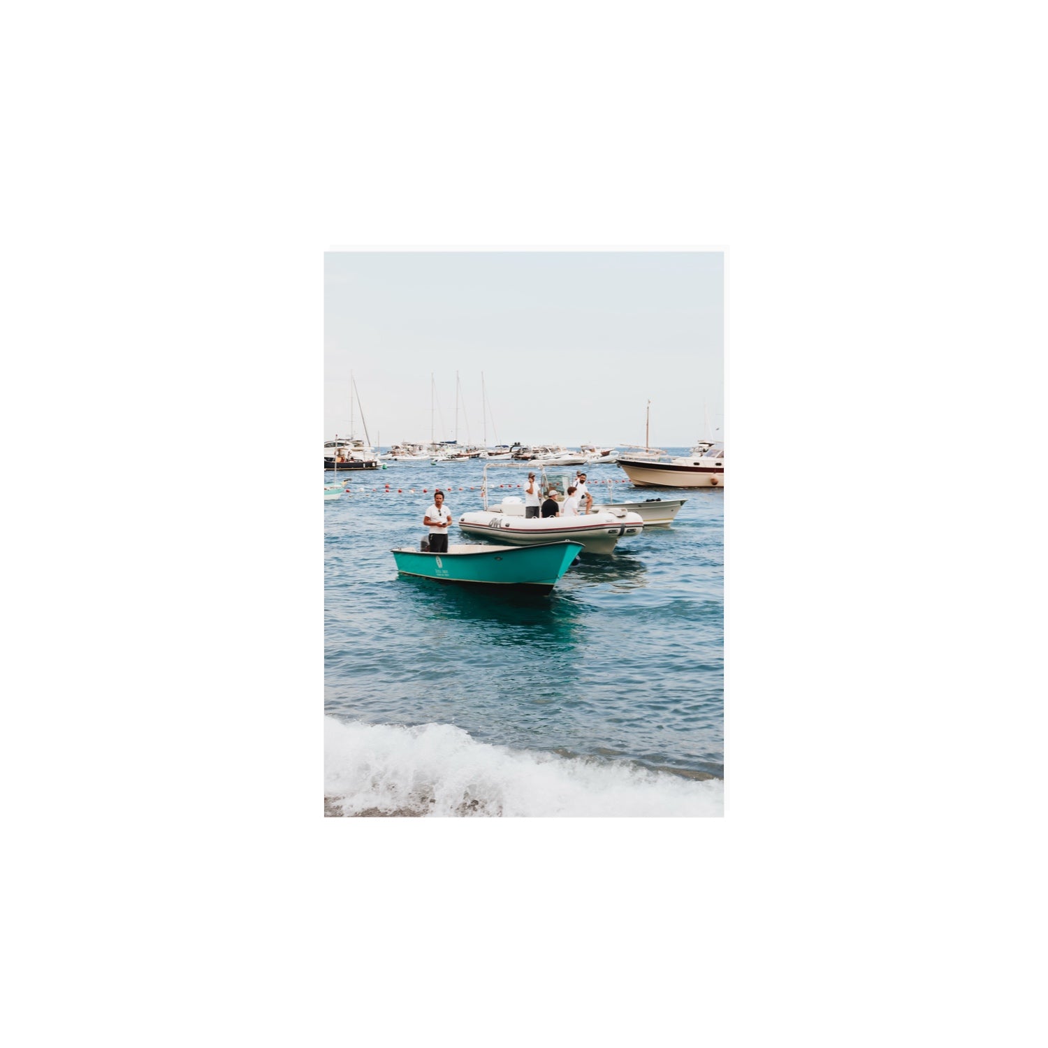 Twilight Tenders Positano wall art A4, 29.7 x 21 cm unframed fine art print