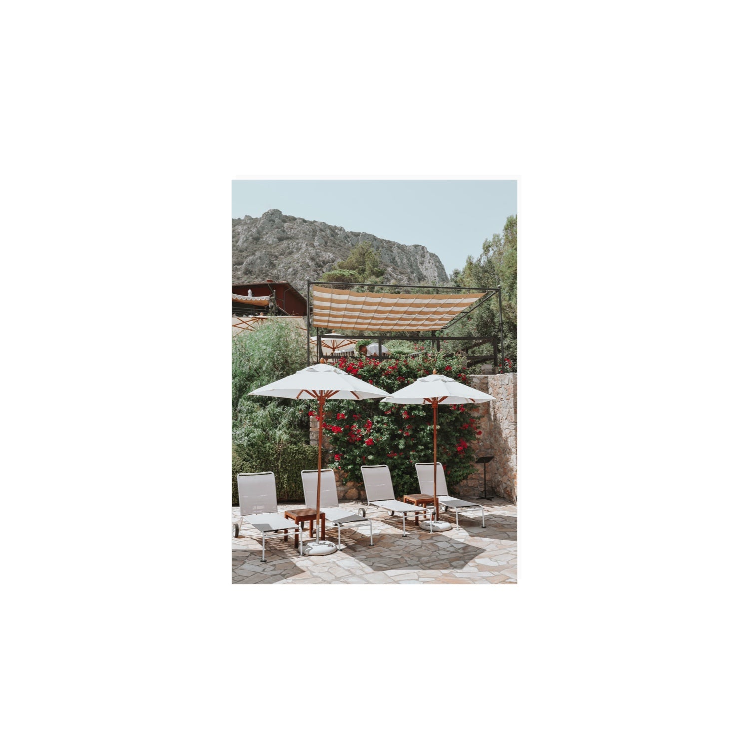 Shades of Leisure Tuscany coastal Italian wall art A4, 29.7 x 21 cm unframed fine art print