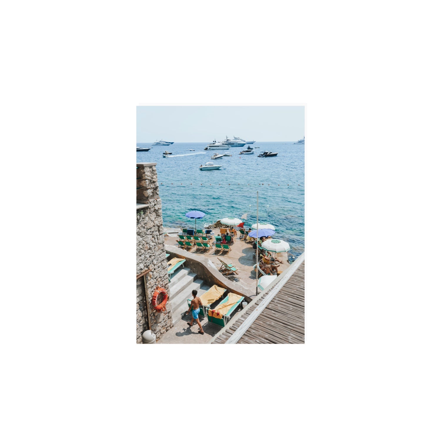 Canzone di Capri Capri Italian beach wall art A4, 29.7 x 21 cm unframed fine art print